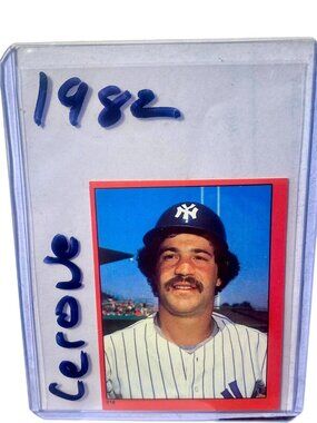 1982 Topps Rick Cerone Catcher Baseball Card #218 Yankees MLB Sticker Vintage